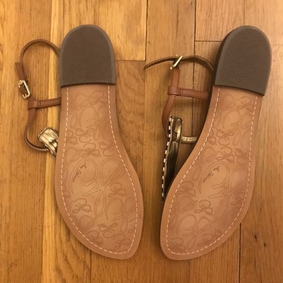 Sam Edelman Striped T-Strap Sandals - Picture 3 of 3